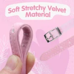 Velvet Cat Collar with Heart Charm & Bell - Image 3