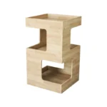 Modern Double-Level Wood Cat Condo
