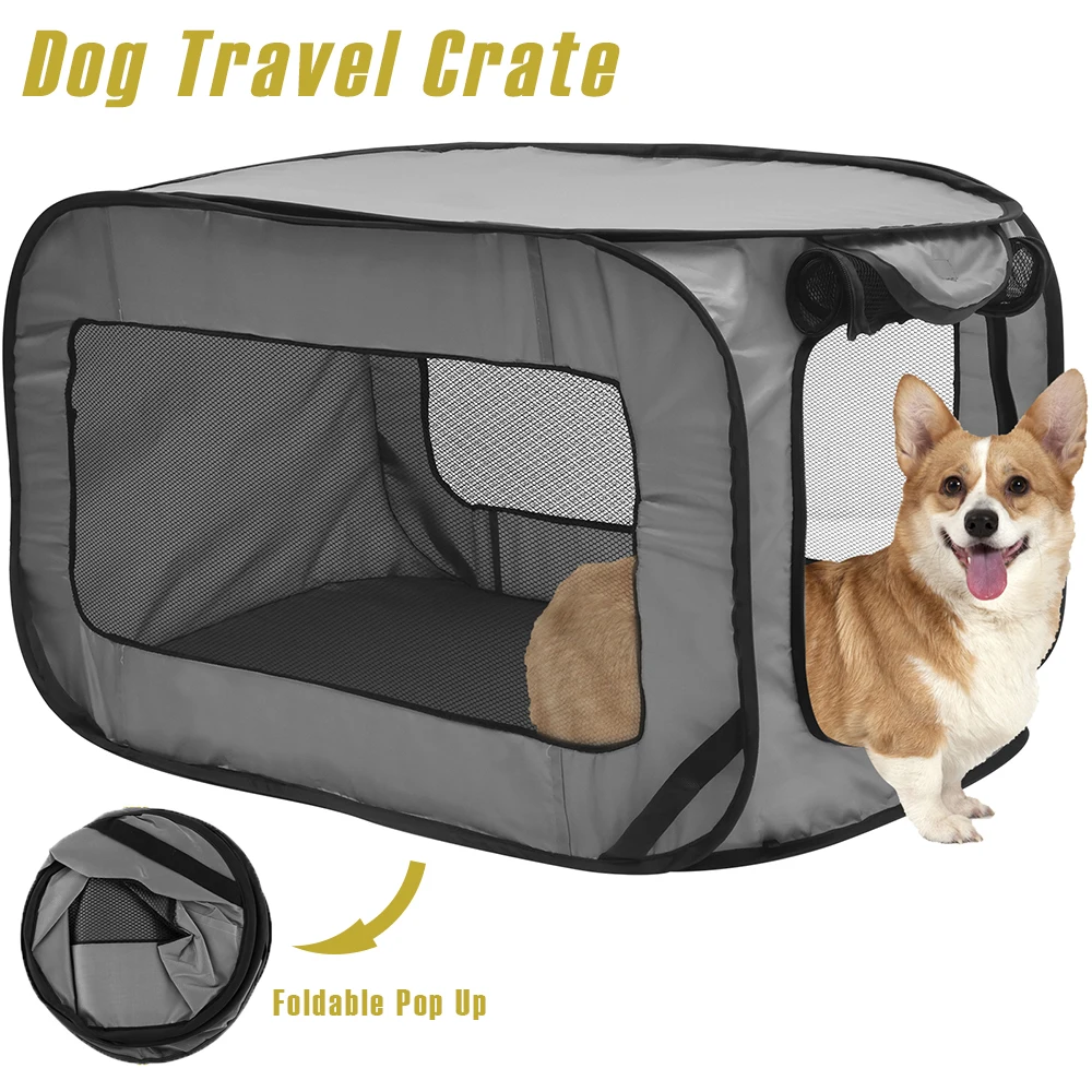S6fd0d3252f2f4b48a015aa15c1c4cfa4z.webp Foldable Pop-Up Pet Travel Crate - Image 1