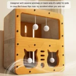 Two-Level Cat Scratching Bed & House - Image 4