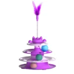 Interactive Cat Turntable, Wand & Ball Toy - Image 4
