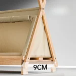 Elevated Wooden Cat Tent Bed with Window - Image 4