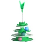 Interactive Cat Turntable, Wand & Ball Toy - Image 3