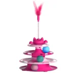 Interactive Cat Turntable, Wand & Ball Toy - Image 2