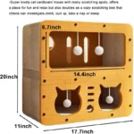 Two-Level Cat Scratching Bed & House - Image 2