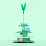 Interactive Cat Turntable, Wand & Ball Toy - Image 9
